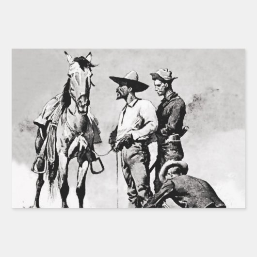 Dritte Kavallerietrooper von Frederic Remington Geschenkpapier Set (Vorderseite 3)