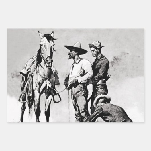 Dritte Kavallerietrooper von Frederic Remington Geschenkpapier Set (Vorderseite 2)