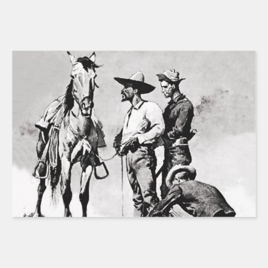 Dritte Kavallerietrooper von Frederic Remington Geschenkpapier Set (Vorderseite)