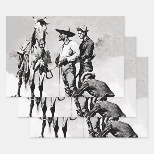 Dritte Kavallerietrooper von Frederic Remington Geschenkpapier Set (Set)