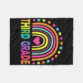 Dritte Klasse 3. Klasse Regenbogen Lehrer Kinder B Fleecedecke (Vorderseite (Horizontal))