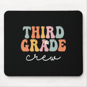 Dritte Klasse Crew Retro Groovy Vintage Erster Tag Mousepad