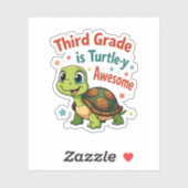 Dritte Klasse Schildkröten-y Phantastisch 3. Klass Aufkleber (Blatt)