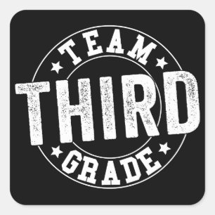 Dritte-Klasse-Team Quadratischer Aufkleber