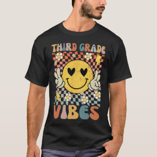 Dritte Klasse Vibes 3. Klasse Retro Lehrer 1. Tag T-Shirt