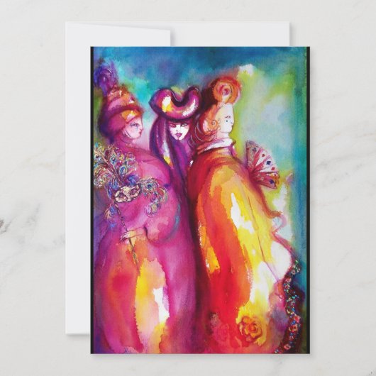 DRITTE MASK, goldgelb-blau, schwarz Ankündigung (Vorderseite)