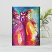 DRITTE MASK Maskerade Ball, goldgelb blau Ankündigung (Stehend Vorderseite)