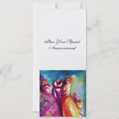 DRITTE MASK Party, goldfarbenes Eis Einladung (Rückseite)