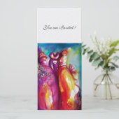 DRITTE MASK Party, goldfarbenes Eis Einladung (Stehend Vorderseite)