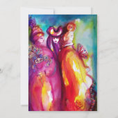 DRITTE MASKE, Maskerade Ball, goldgelb blau Ankündigung (Rückseite)