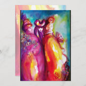 DRITTE MASKE, Party, goldgelb, blau Ankündigung (Vorne/Hinten)