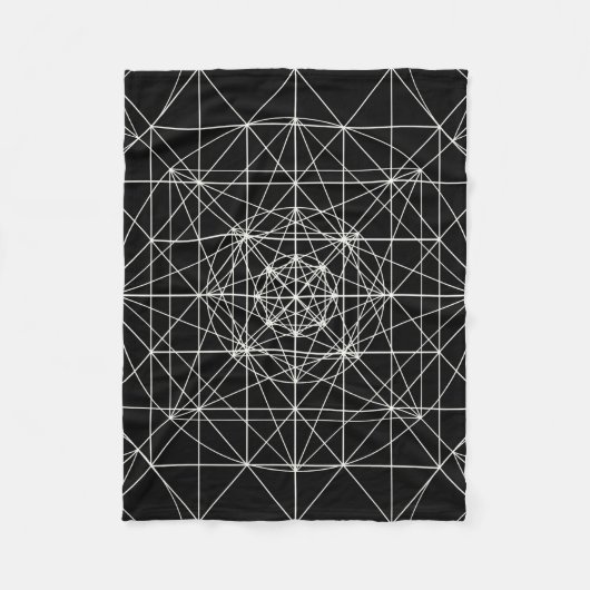 Dritte Mass-/Kristalltempel-heilige Geometrie Fleecedecke (Vorderseite)