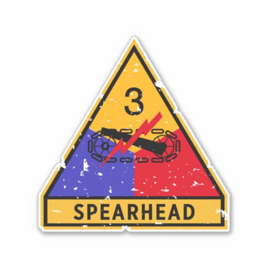 Dritte Rüstungssparte - "Grunge" des US-Militärs Aufkleber (Vorderseite)