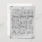 Dritte Sonate für Klavier und Geige Postkarte (Vorne/Hinten)