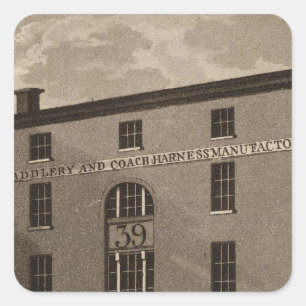 Dritte Straße in Philadelphia Quadratischer Aufkleber