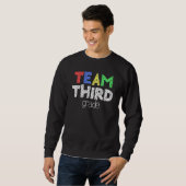 Dritte Stufe des Teams zurück zur Schule Sweatshirt (Vorne ganz)