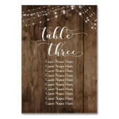 Dritte Tabelle Holz & Licht mit Gästekarte Tischnummer (Rückseite)
