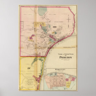 Dritte und vierte Bezirke von Pomeroy Poster