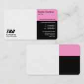 DRITTE - Weiß, Rosa und Schwarz Visitenkarte (Vorne/Hinten)