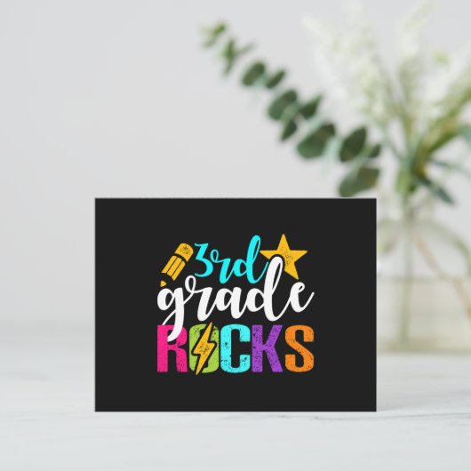 Dritter Felsen-Lehrer oder Student Postkarte (Stehend Vorderseite)