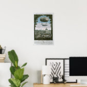 Dritter Flug von Nicholas Robert und seinem Poster (Heimbüro)