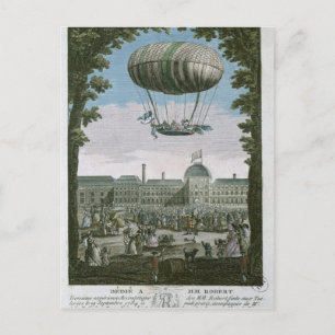 Dritter Flug von Nicholas Robert und seinem Postkarte