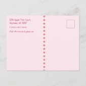 Dritter Geburtstag für ein Mädchen Ankündigungspostkarte (Rückseite)