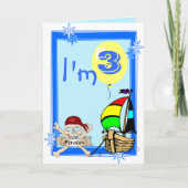 Dritter Geburtstag Karte (Vorderseite)