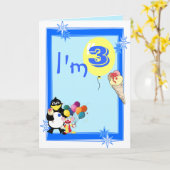 Dritter Geburtstag Karte (Gelbe Blume)