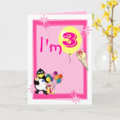 Dritter Geburtstag Karte (Gelbe Blume)