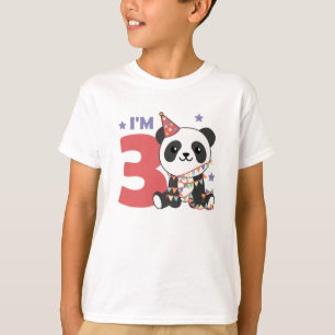 Dritter Geburtstag Panda für Kinder 3 Jahre T - Sh T-Shirt