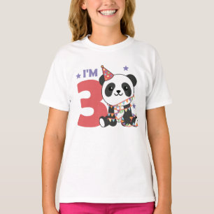 Dritter Geburtstag Panda für Kinder 3 Jahre T - Sh T-Shirt