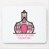 Dritter Grad-Lehrer-Farben-SpritzerSchoolhouse Mousepad (Vorne)