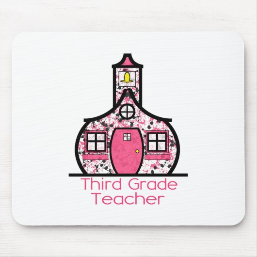 Dritter Grad-Lehrer-Farben-SpritzerSchoolhouse Mousepad (Vorne)