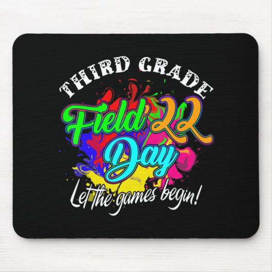 Dritter Grade Field Day 2022 Lass The Games Begin  Mousepad (Vorne)