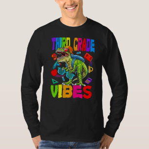 Dritter Grade Vibes Dinosaurier zurück zur Schule T-Shirt