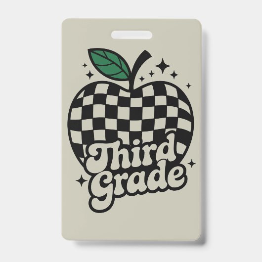 Dritter Lehrer der dritten Klasse zurück zur Schul Ausweis (Vorderseite)