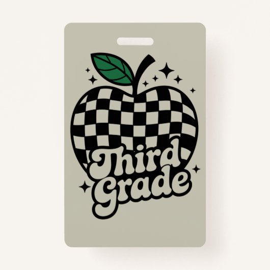 Dritter Lehrer der dritten Klasse zurück zur Schul Ausweis (Vorderseite)