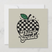 Dritter Lehrer der dritten Klasse zurück zur Schul Dankeskarte (Vorderseite)