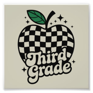 Dritter Lehrer der dritten Klasse zurück zur Schul Fotodruck