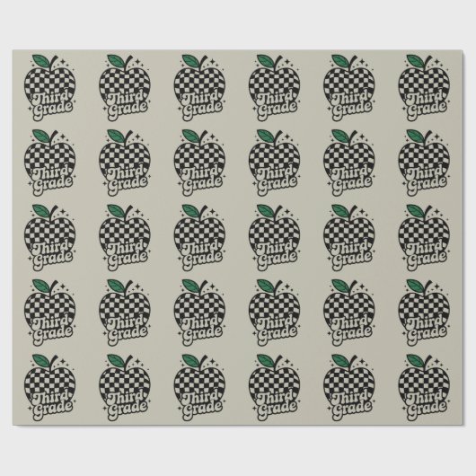 Dritter Lehrer der dritten Klasse zurück zur Schul Geschenkpapier (Flach)