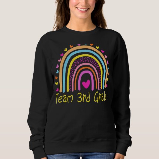 Dritter Lehrer Team 3. Klasse Rainbow Sweatshirt (Vorderseite)