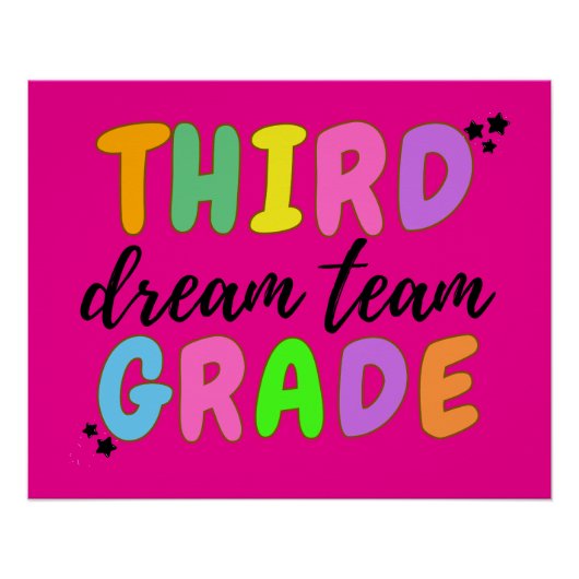 Dritter Lehrer, zurück zur Schule, Lehrerteam Poster (Vorderseite)