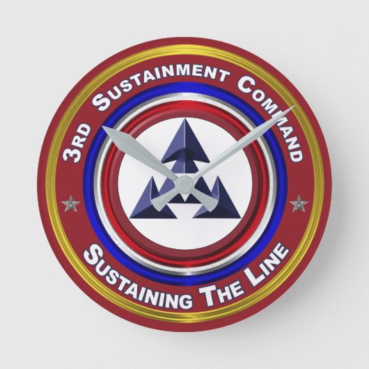 Dritter Nachhaltigkeitsbefehl - Sake Runde Wanduhr (Vorderseite)