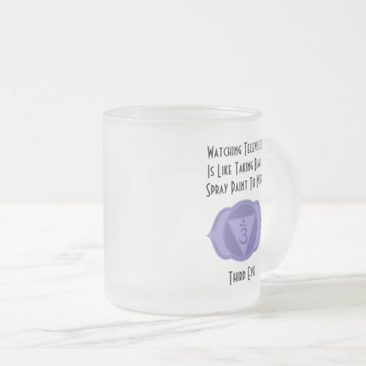 Dritter Oye Chakra Quote Cup Mattglastasse (VorderseiteRechts)