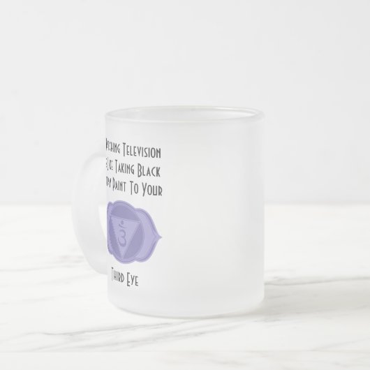 Dritter Oye Chakra Quote Cup Mattglastasse (Vorderseite Links)