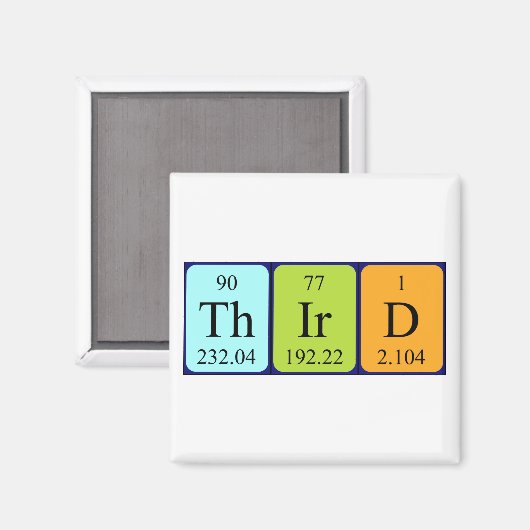 Dritter Periodenmagnet Magnet (Vorderseite/Rückseite)