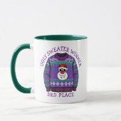 Dritter Platz hässlicher Pullover Gewinner Weihnac Tasse (Links)