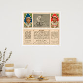 Dritter Red Sox Baseball 1912 stehlen Poster (Küche)