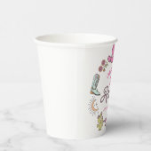 Dritter Rodeo Pink Western Cowboy 3. Geburtstag Pappbecher (Rechts)